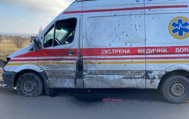 In Kupiansk, Russia, an ambulance was attacked, resulting in injuries (photos available).